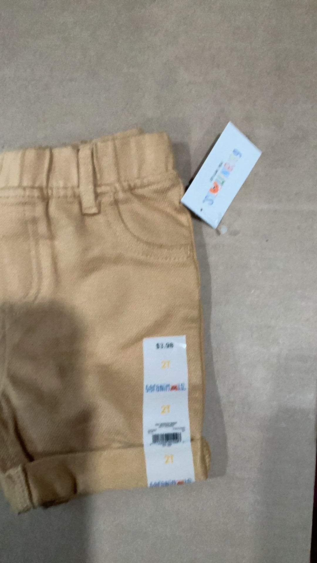 Kids tan shorts NWT size 2T