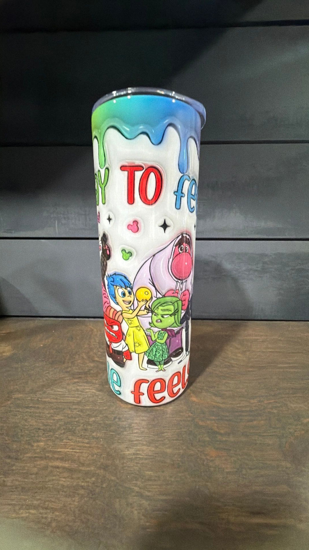 Inside out inspired tumbler