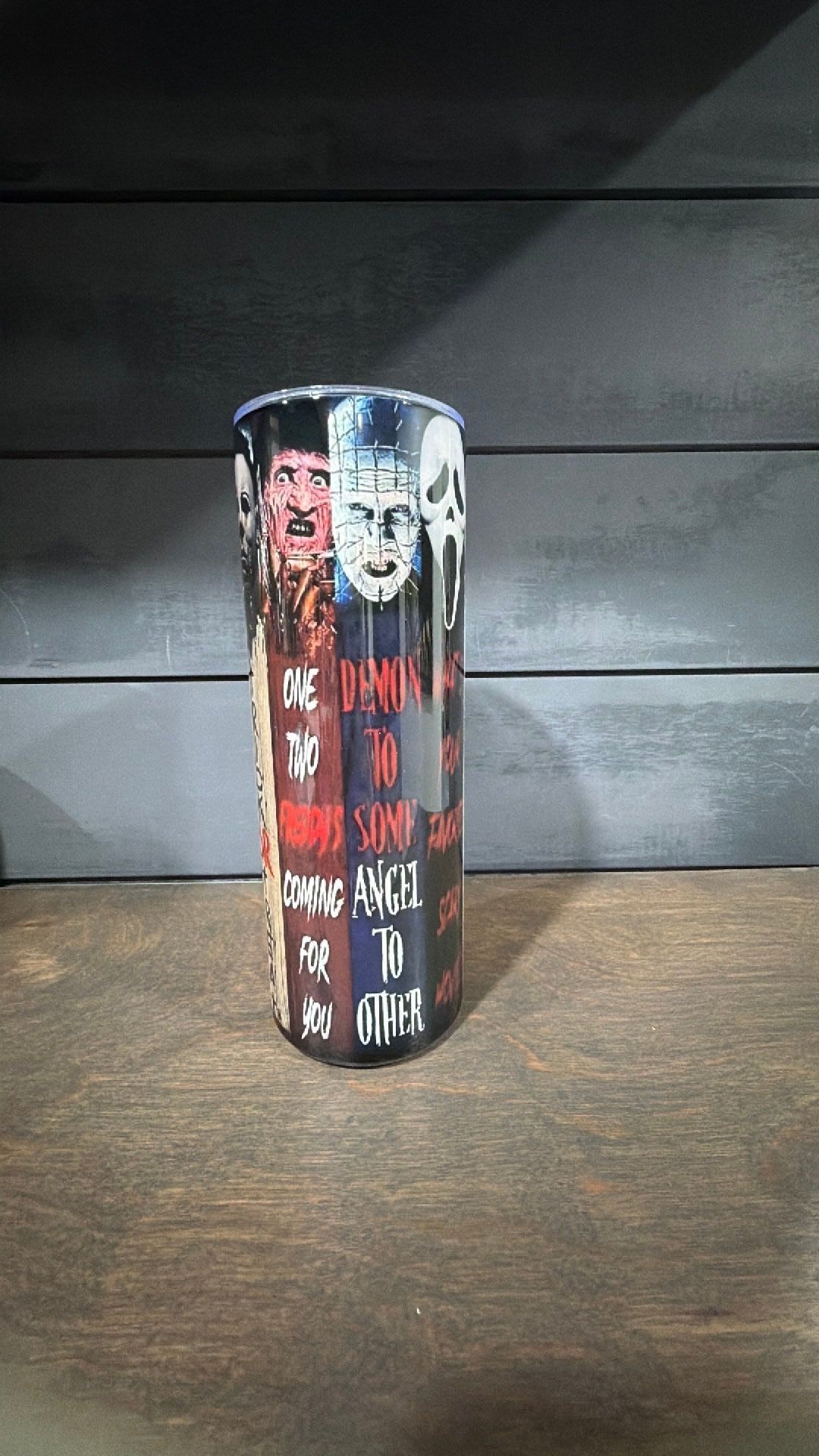 Horror inspired tumbler