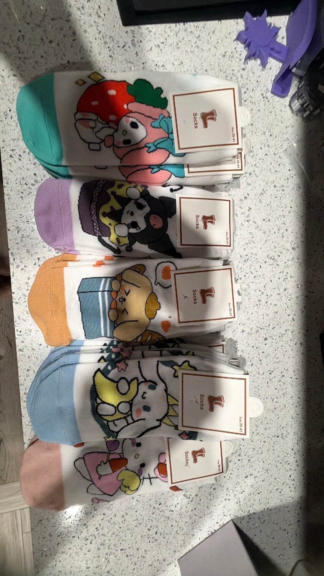 Hello kitty and friends inspired socks show size 6-10 NWT