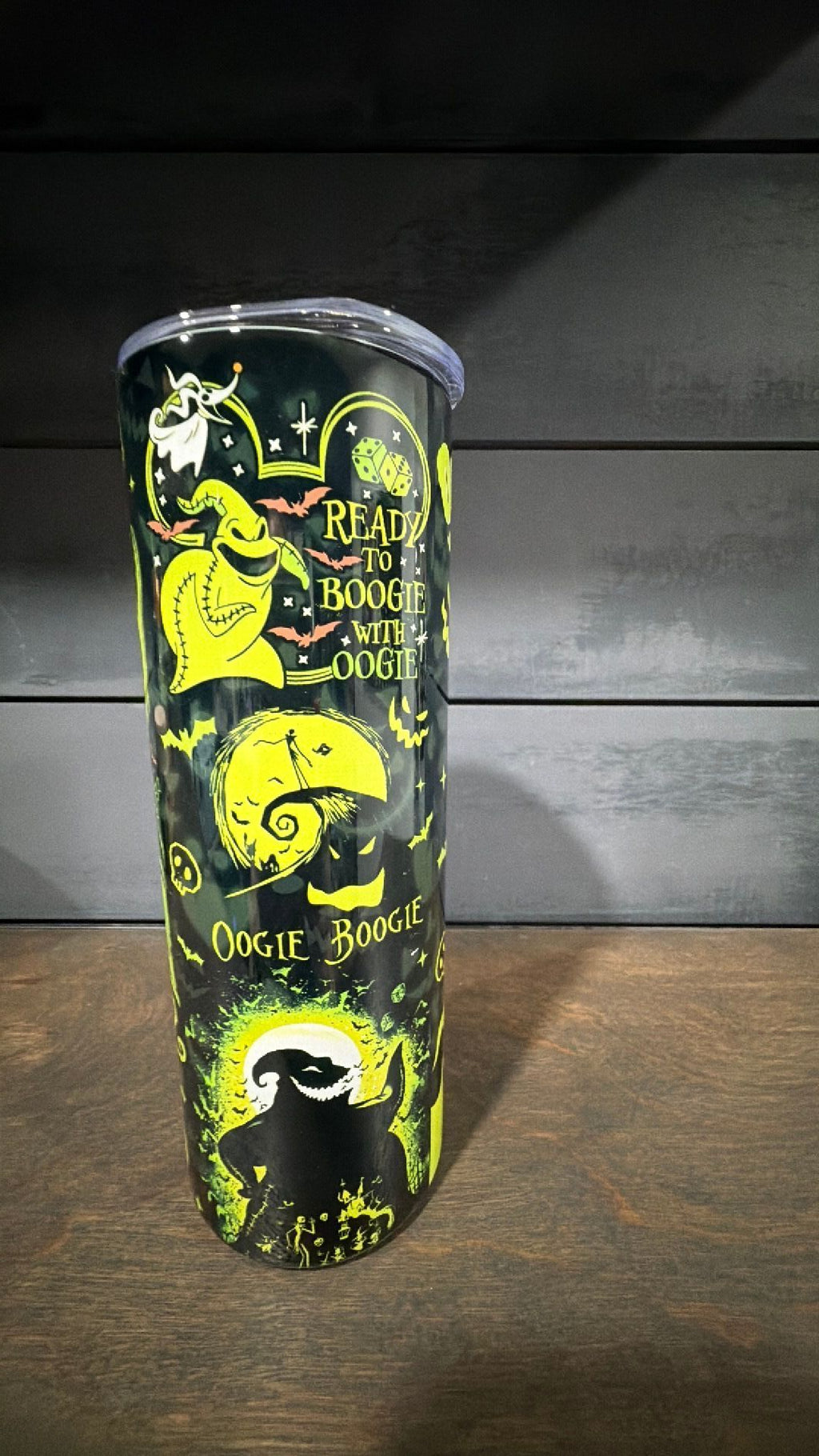 Oogie boogie inspired tumbler
