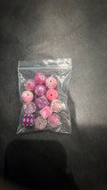 Bag of pink beads