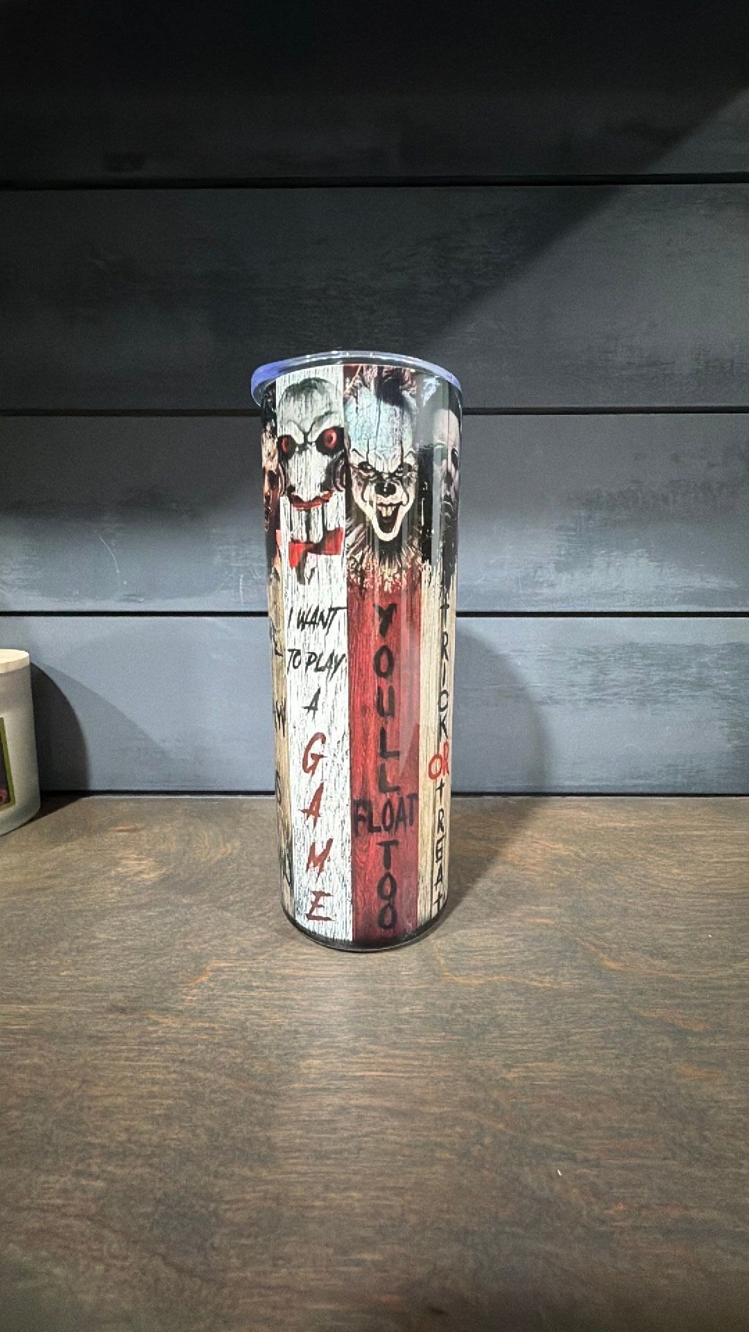 Horror inspired tumbler