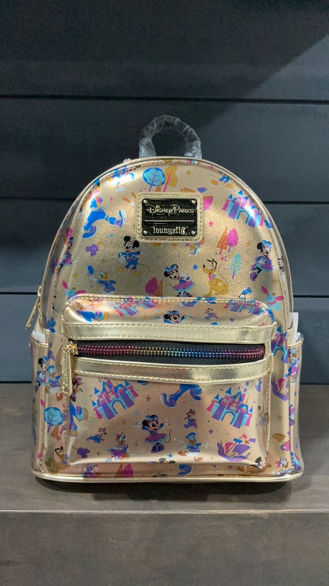 Loungefly NWT Mickey Mouse And Friends Mini Backpack Disneyland 70th Anniversary