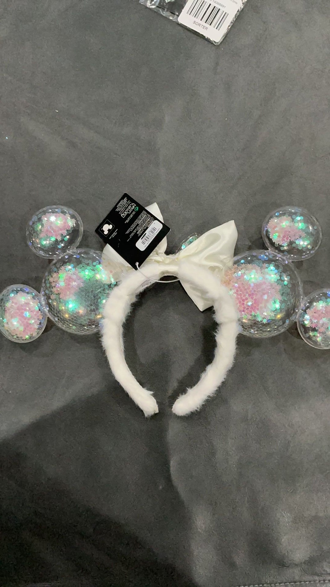 Minnie Mouse iridescent ears NWT