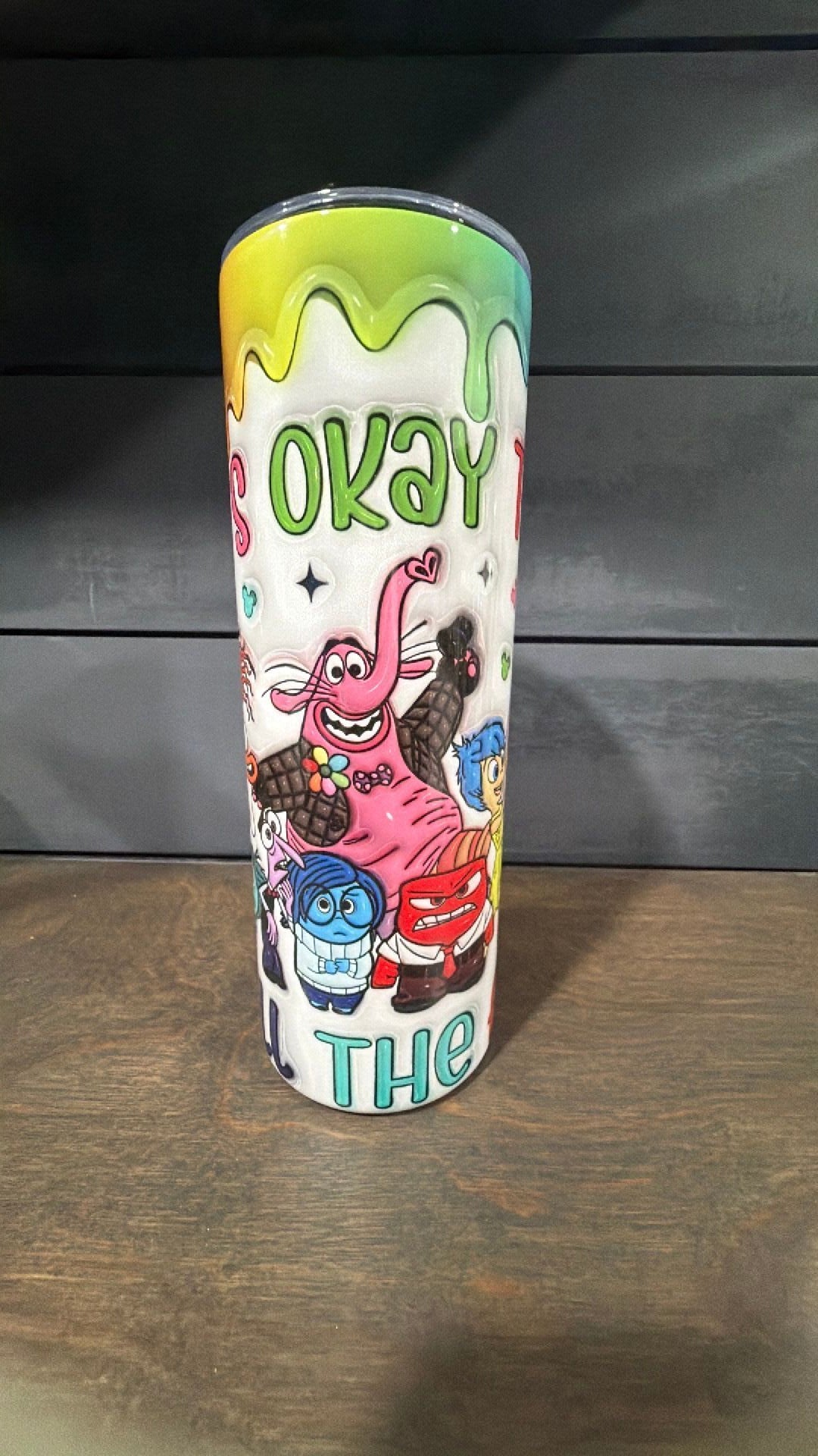 Inside out inspired tumbler