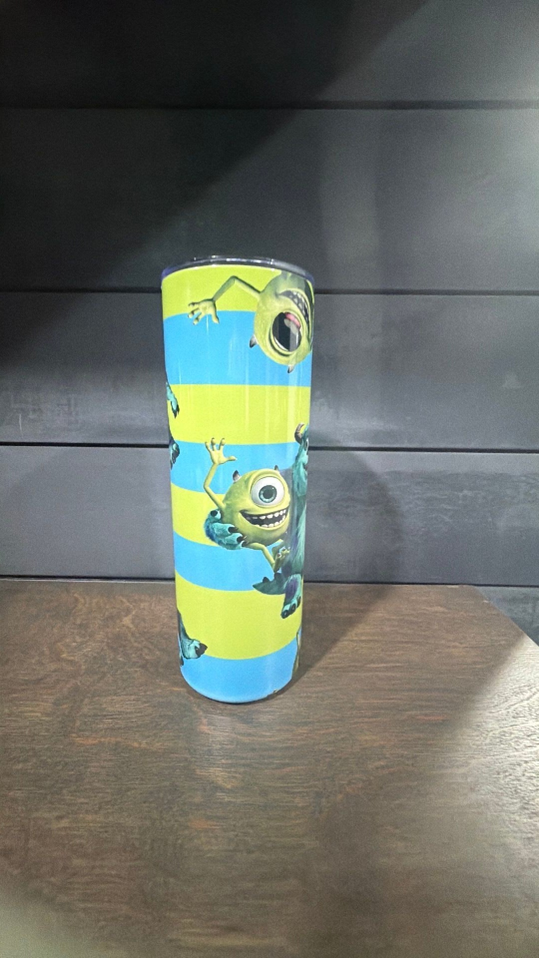 Monsters Inc inspired tumbler