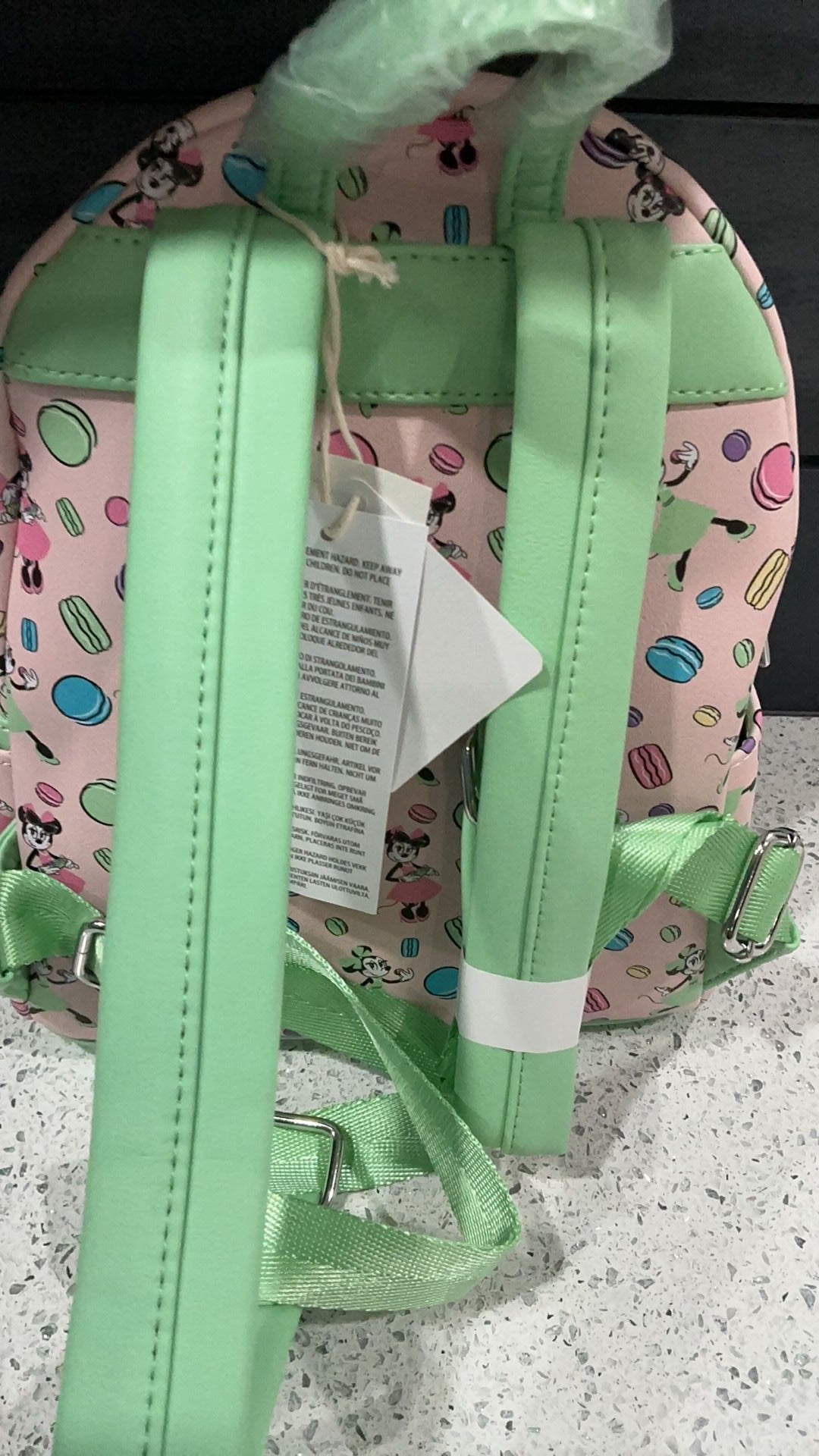 Disney Parks NWT Epcot France Minnie Mouse Macarons Loungefly Backpack New with Tag