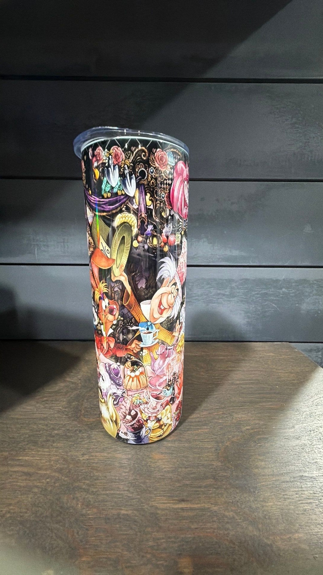 Alice in wonderland inspired tumbler
