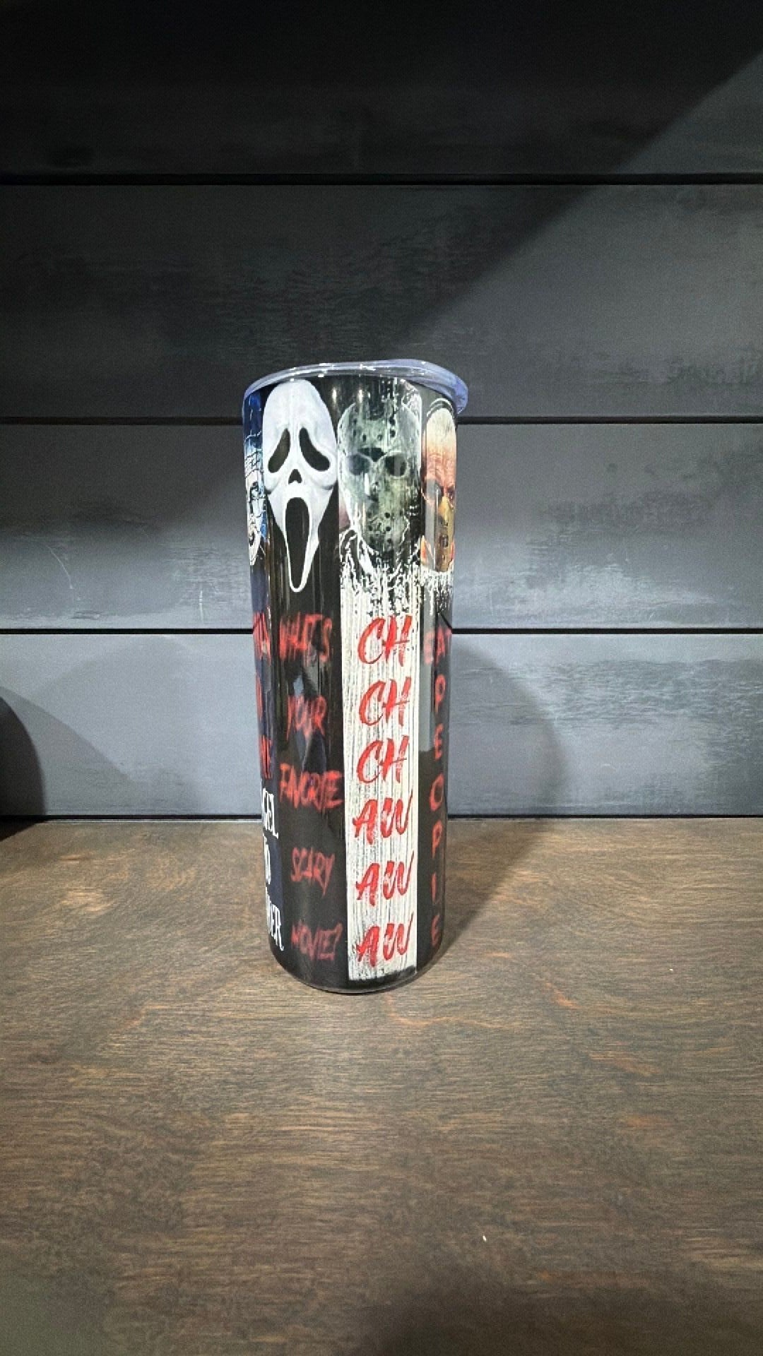 Horror inspired tumbler