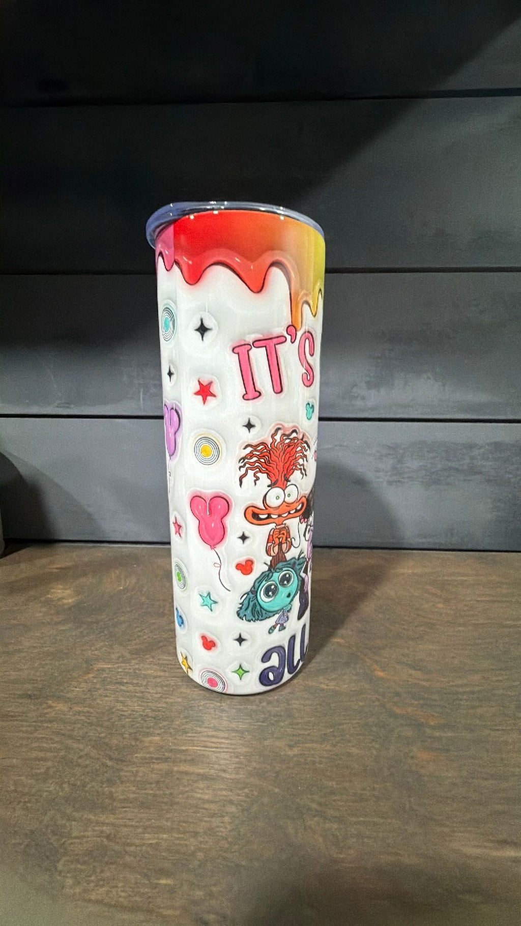 Inside out inspired tumbler