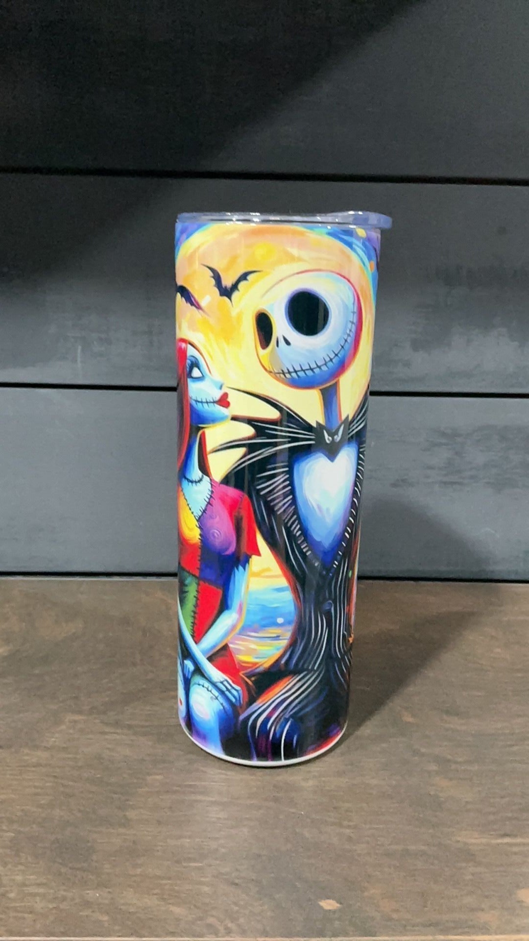 Jack and Sally inspired tumbler