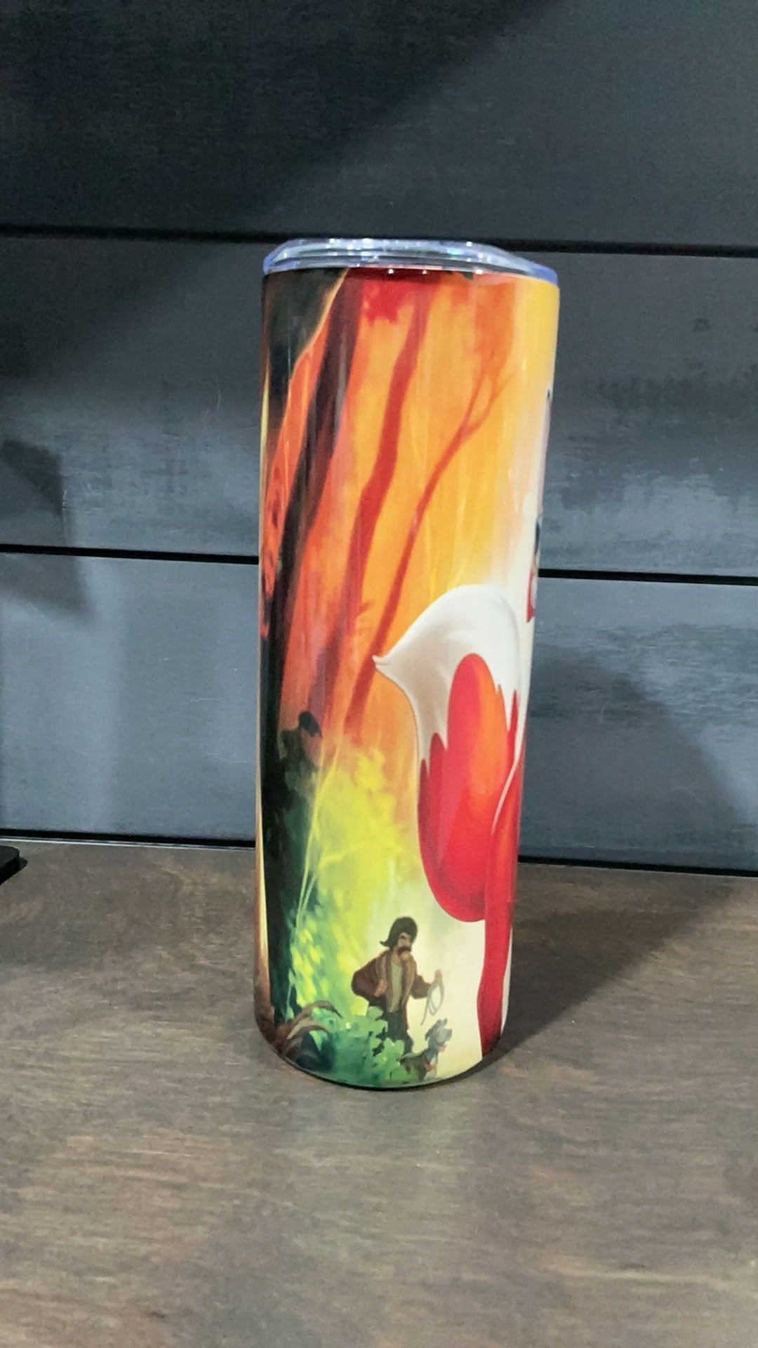 Fox and the hound inspired tumbler