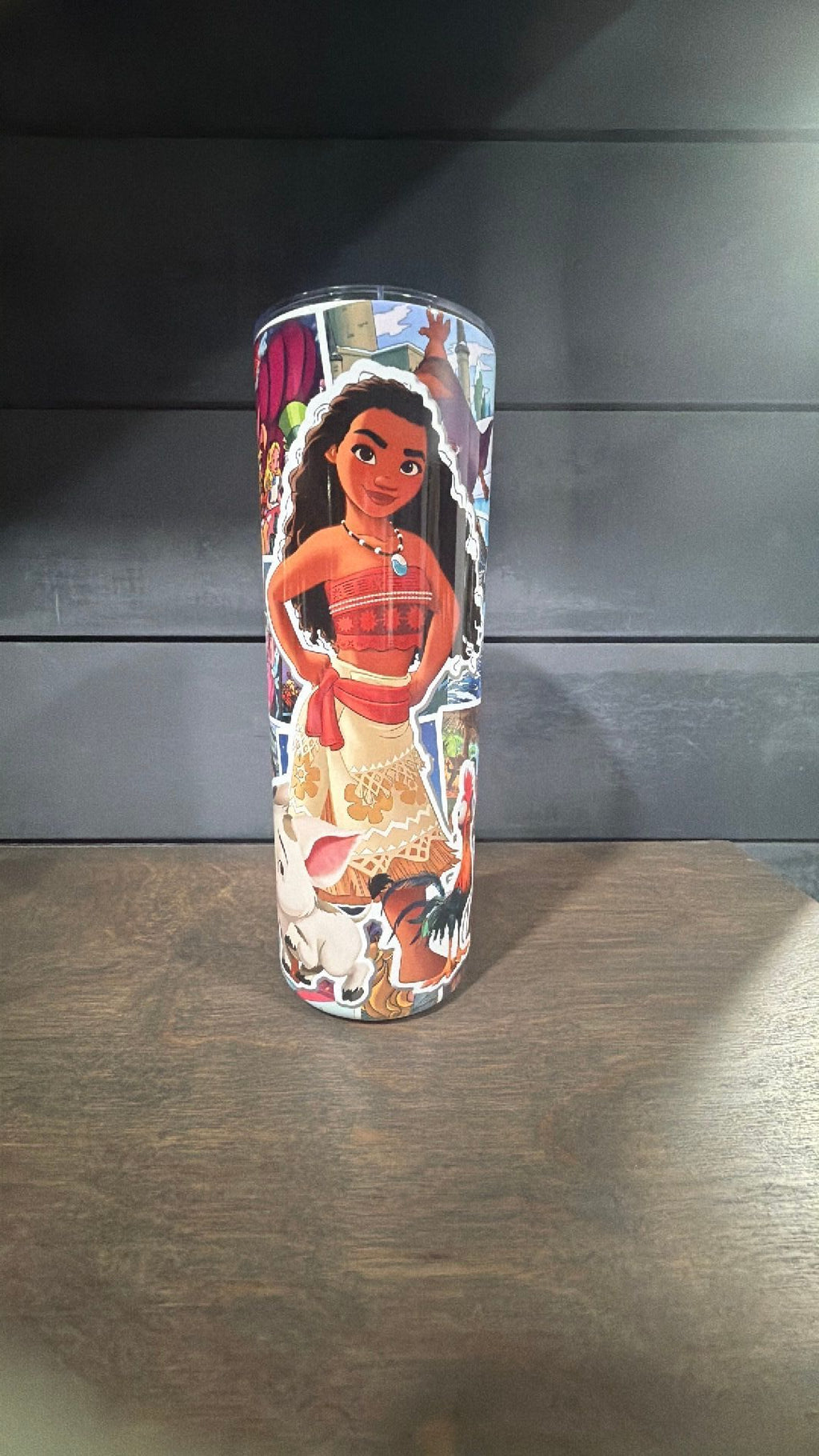 Moana and other  Disney characters inspired tumbler