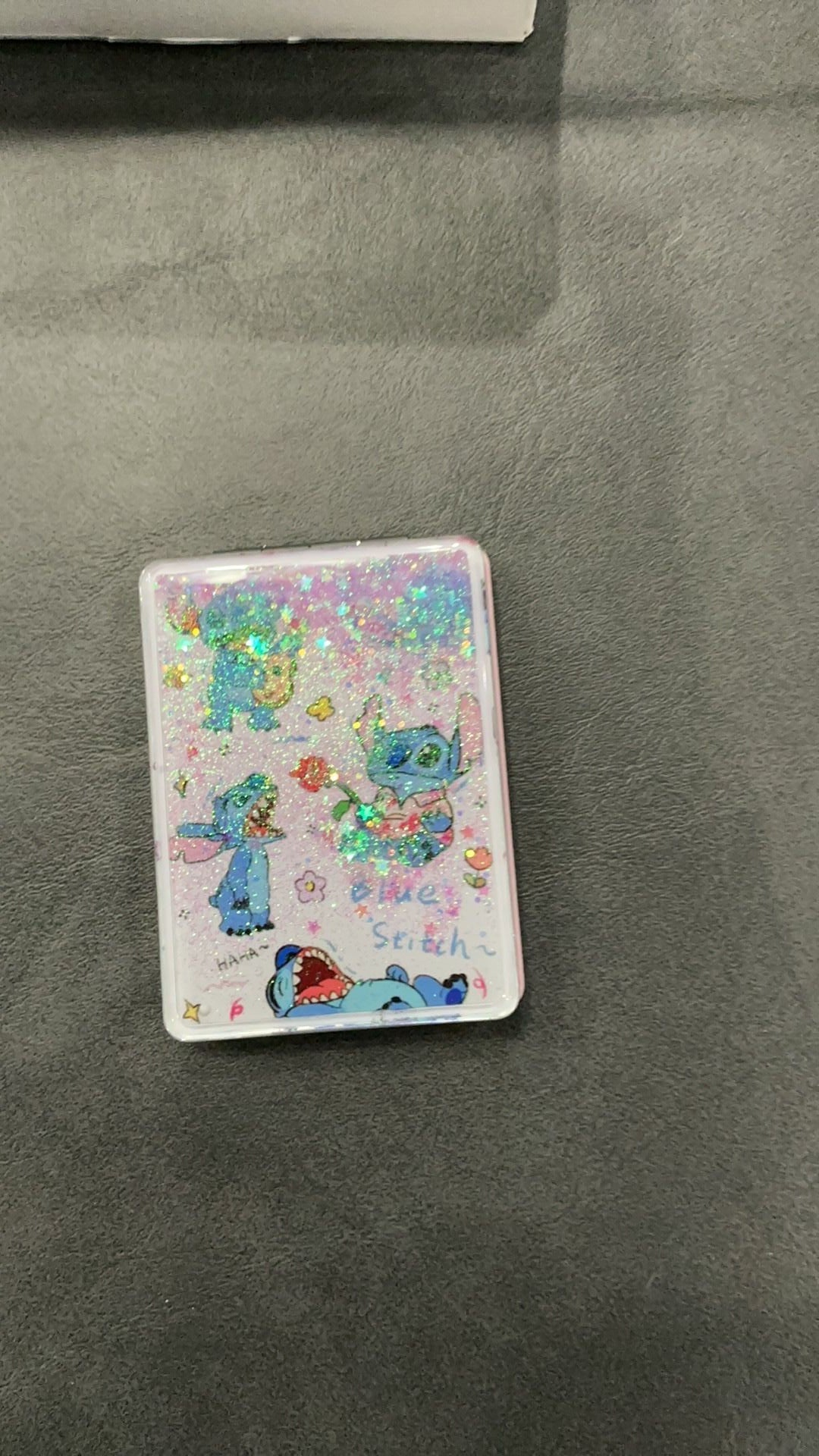 Stitch four poses glitter mirror NWOT