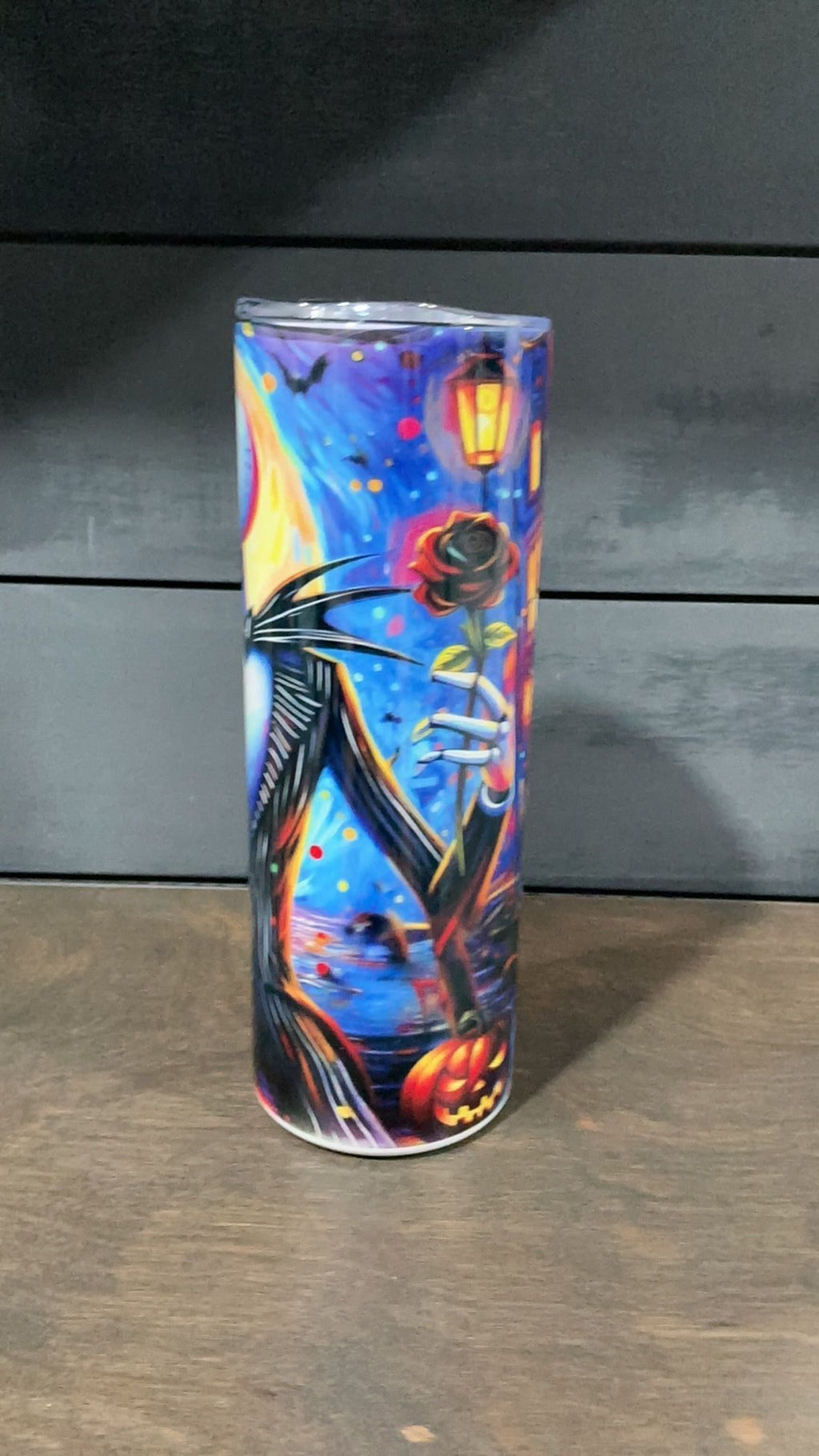 Jack and Sally inspired tumbler