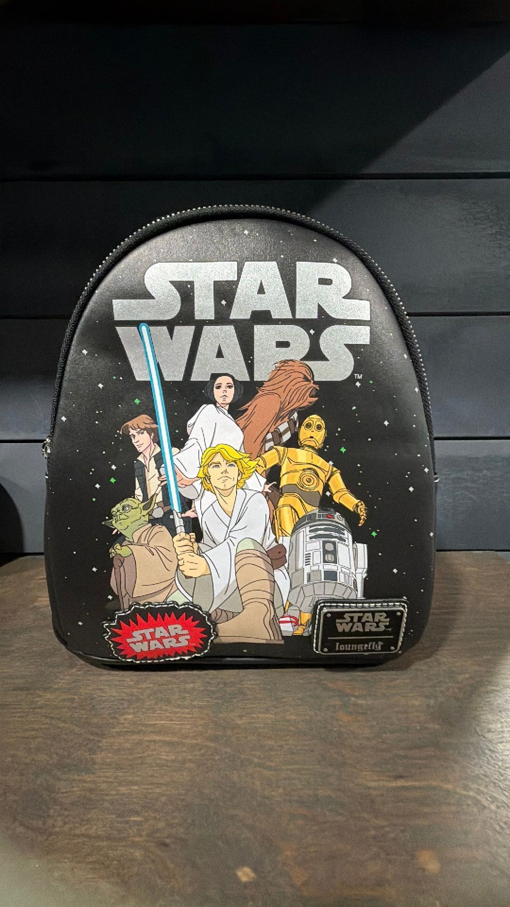 Disney Parks Star Wars Glow-in-the-Dark Loungefly Mini Backpack New with Tag