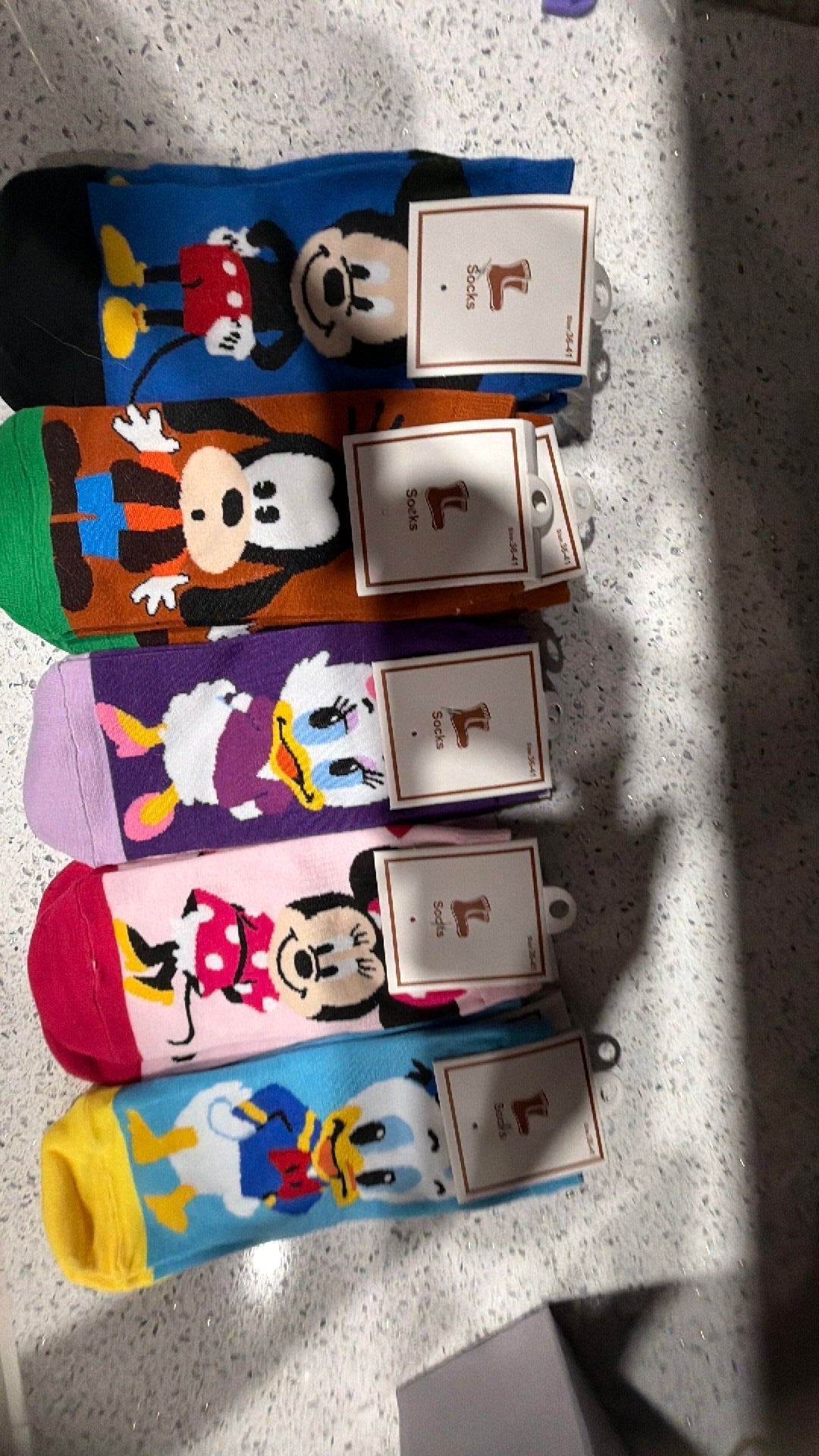 Disney inspired socks show size 6-10 NWT