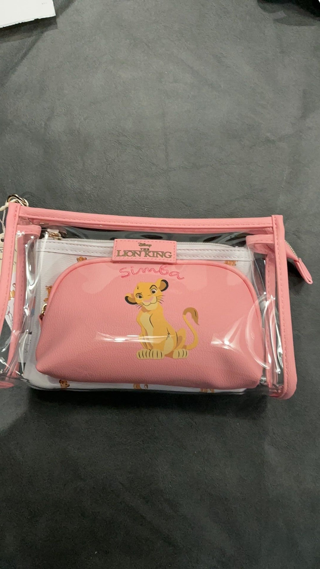 Lion king makeup bags NWT