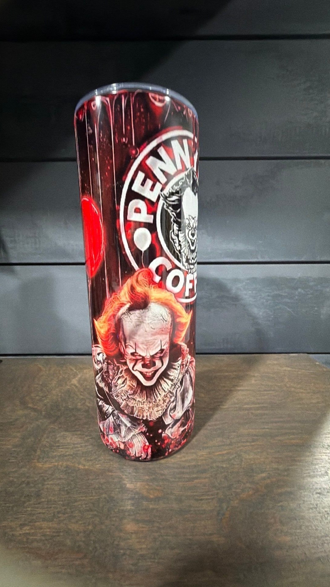 Pennywise inspired tumbler