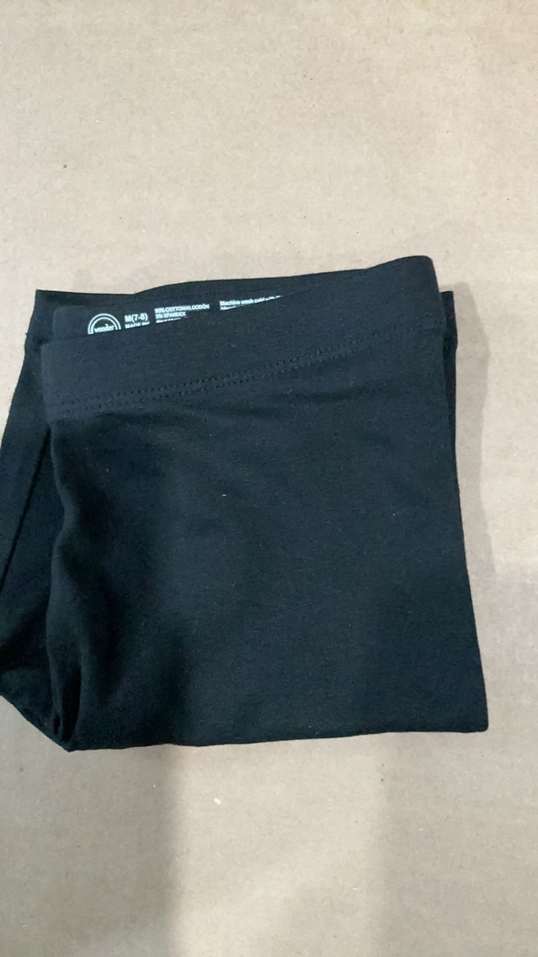 Girls black spandex shorts NWOT size 7/8
