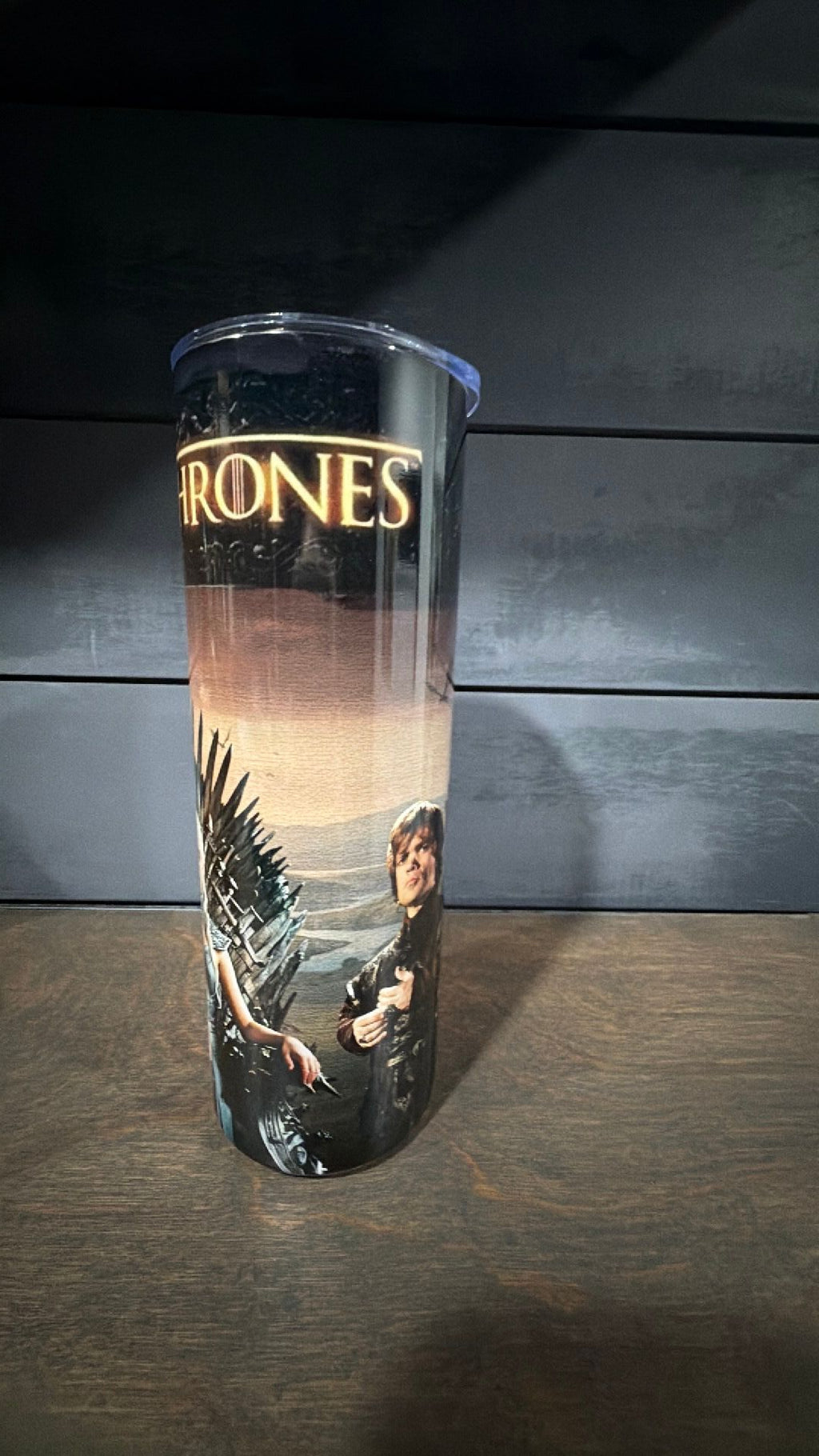 Game of thrones inspired tumbler stainless steel tumbler comes in box with lid and straw