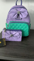 Loungefly Disney NWT wallet and Little Mermaid Sequin Collection Ariel Mini Backpack