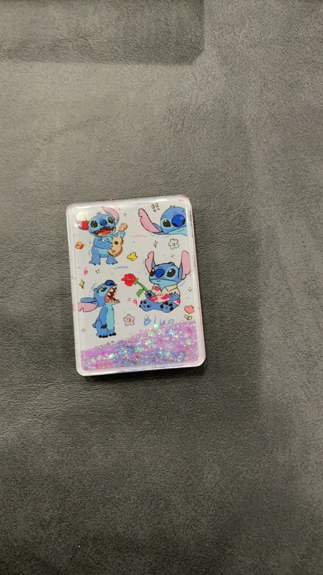 Stitch four poses glitter mirror NWOT