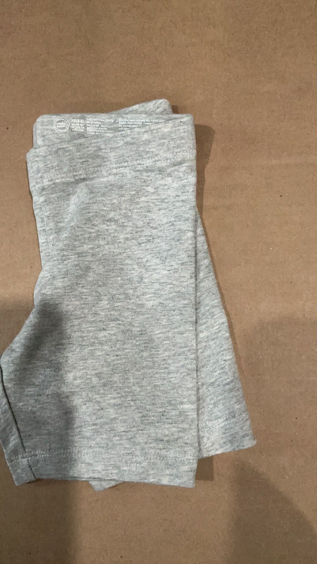 Girls gray spandex shorts NWOT size 4/5