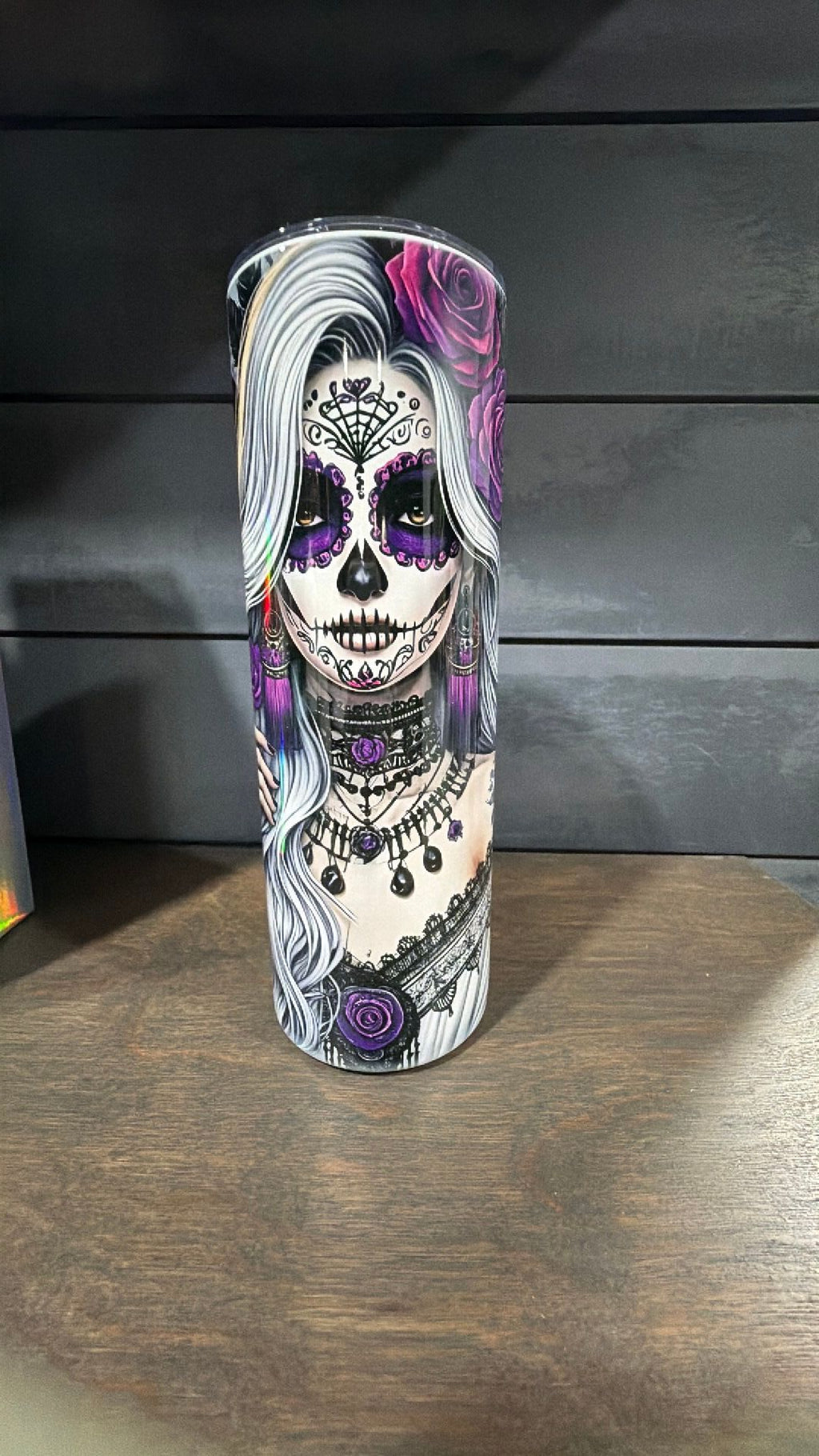 Sugar skull tumbler