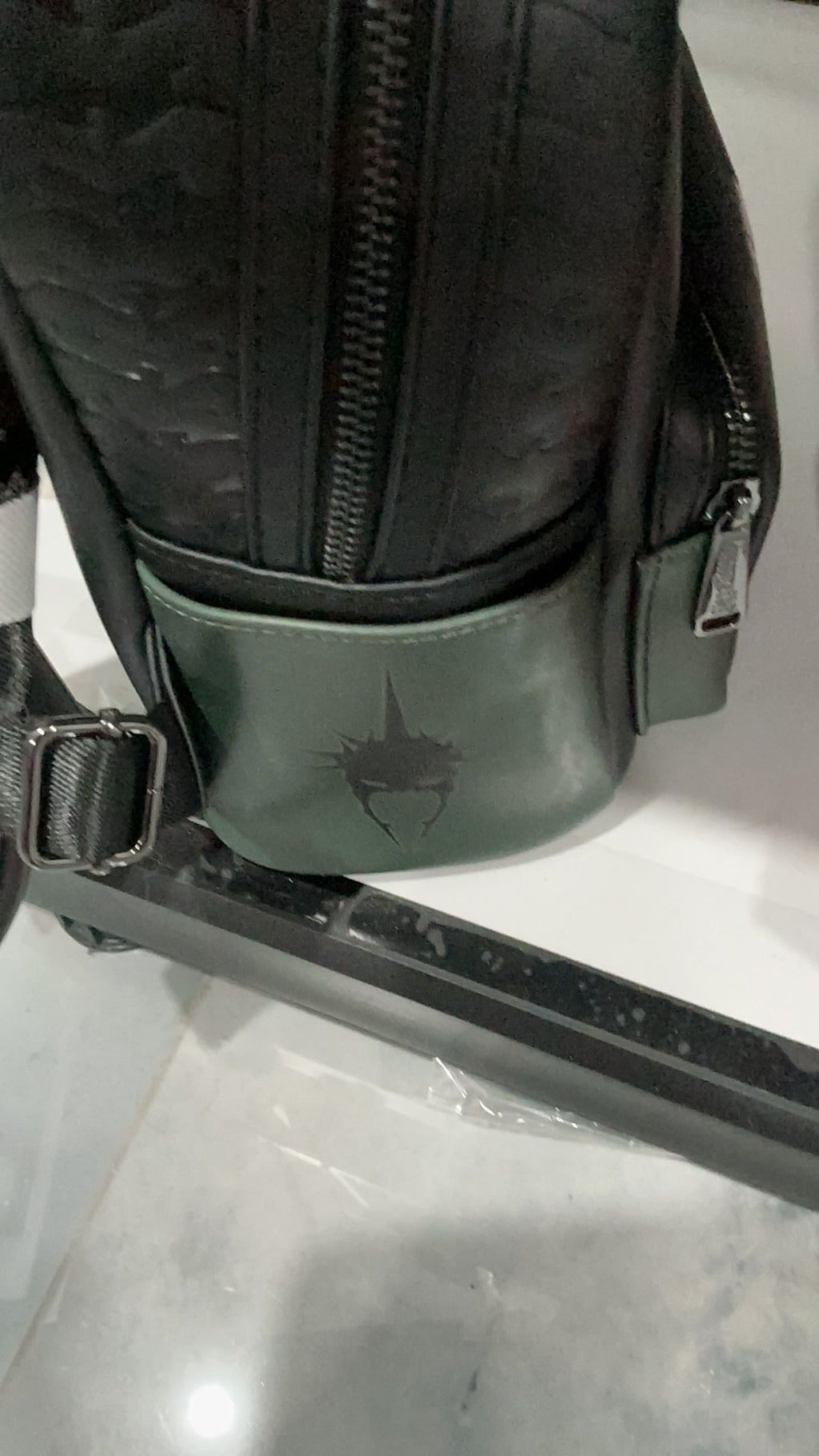 Loungefly Exclusive stitching on pocket from manufacturer defect - The Lord Of The Rings The Witch King Nazgul Glow In The Dark Mini Backpack