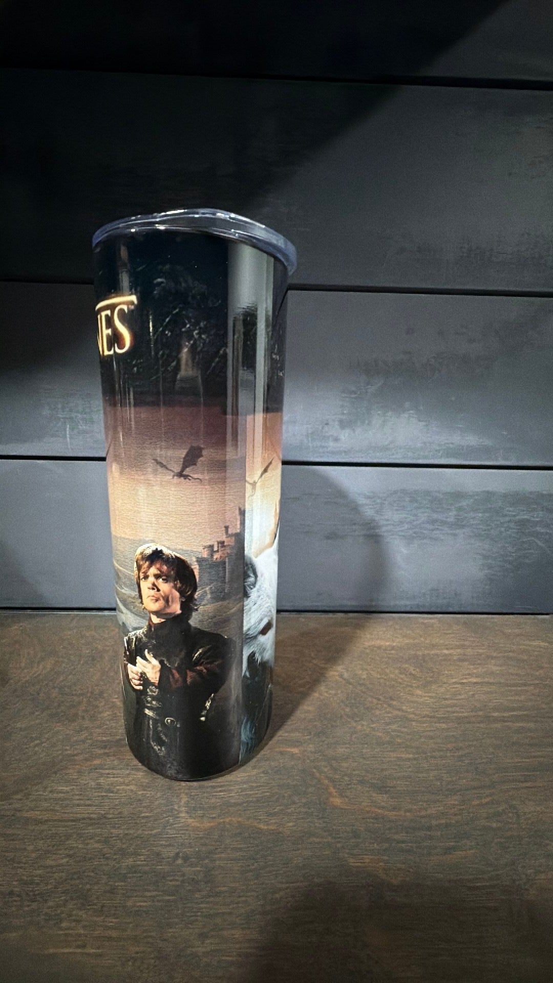 Game of thrones inspired tumbler stainless steel tumbler comes in box with lid and straw