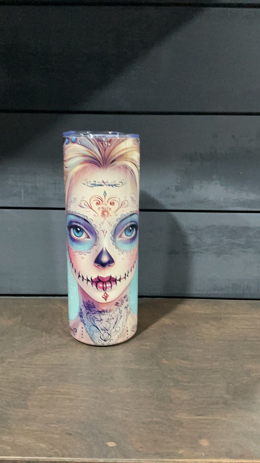 Cinderella skull inspired tumbler