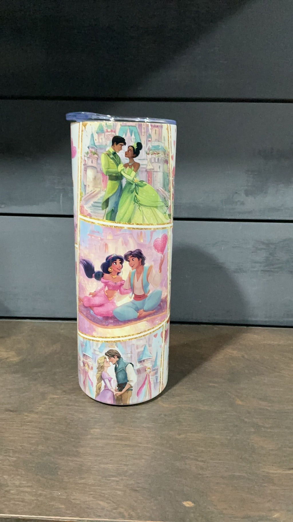 Prince and princess inspired tumbler