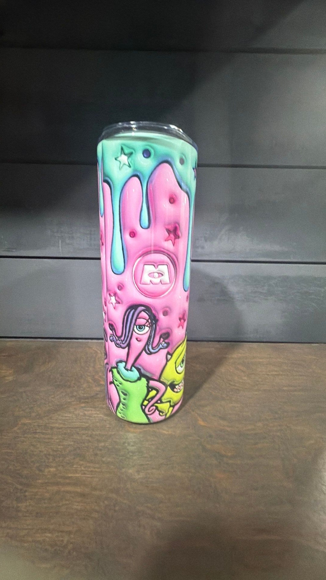 Monsters Inc inspired tumbler
