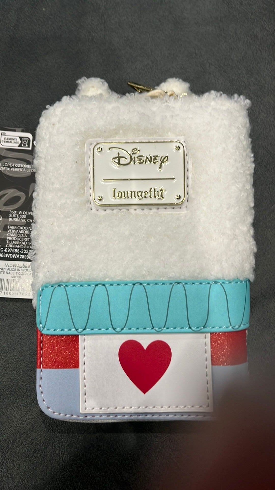 Alice in Wonderland NWT White Rabbit Cosplay Zip Around Wallet