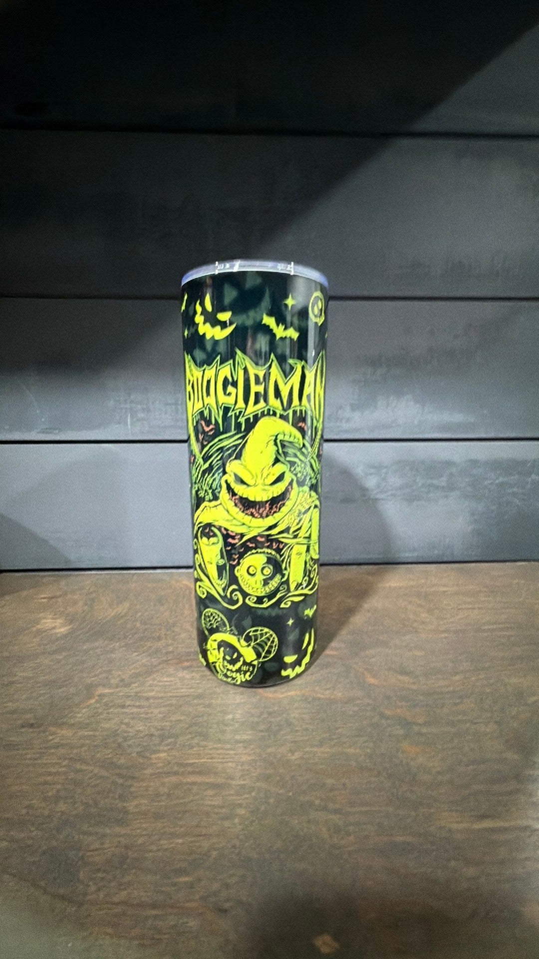 Oogie boogie inspired tumbler