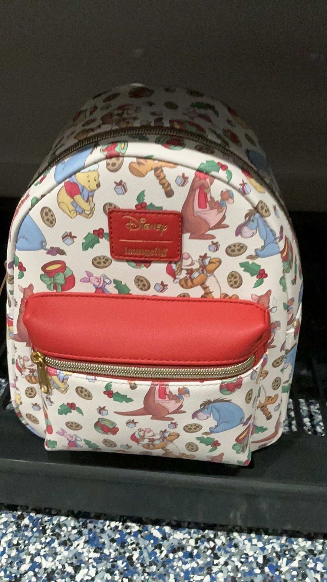 Winnie the Pooh Christmas backpack NWT
