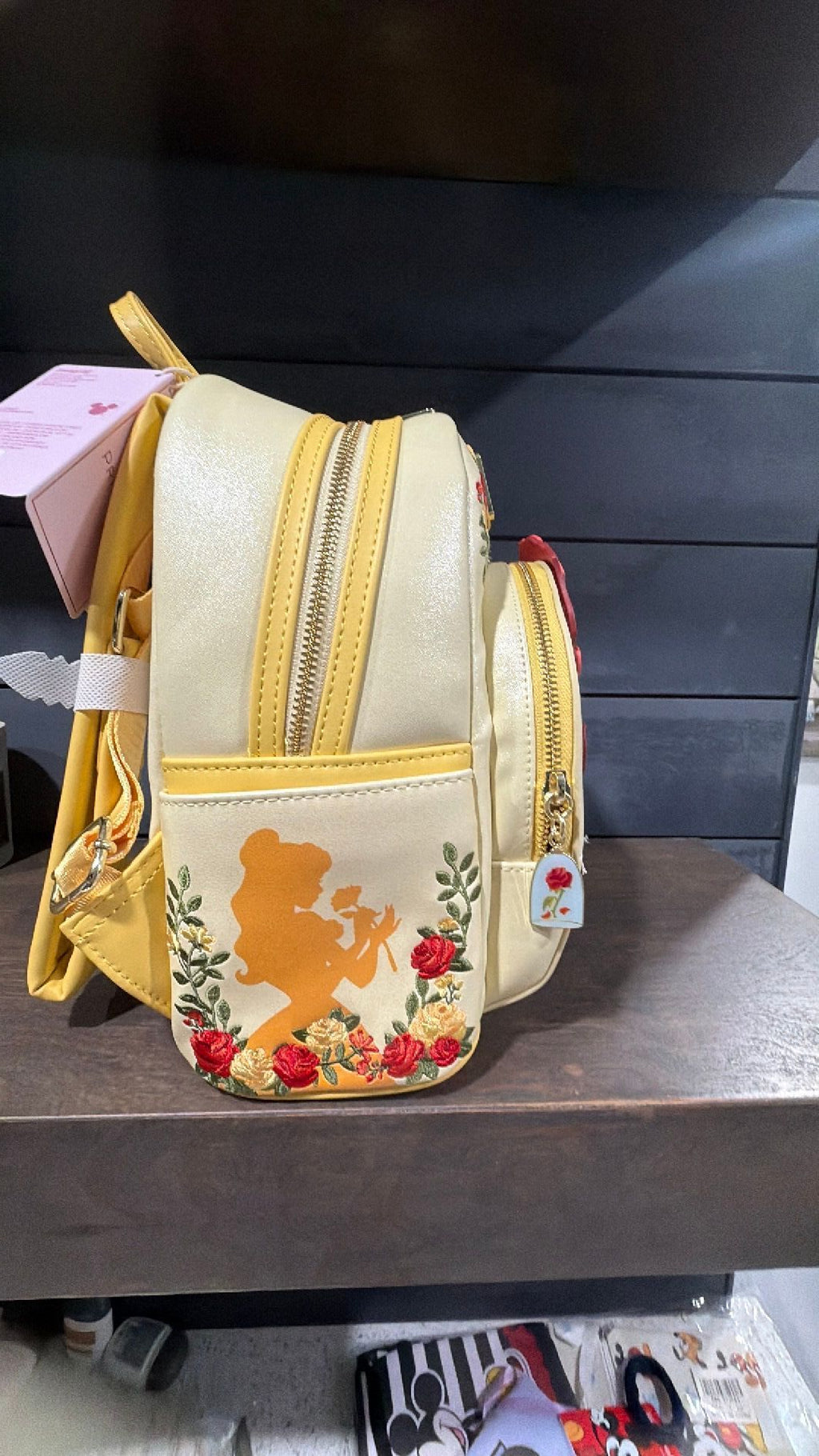 Belle red rose backpack NWT