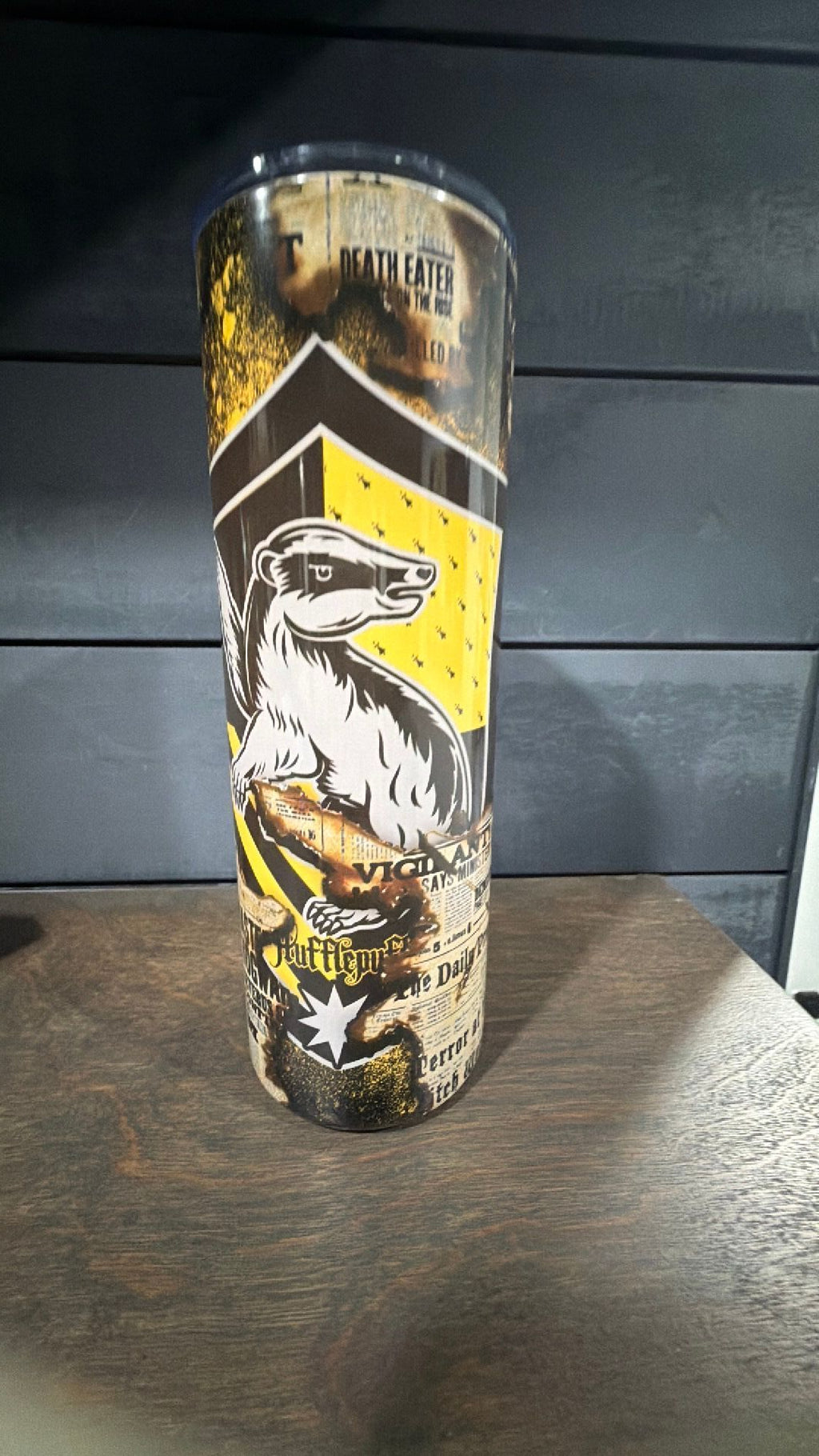 Hufflepuff inspired tumbler