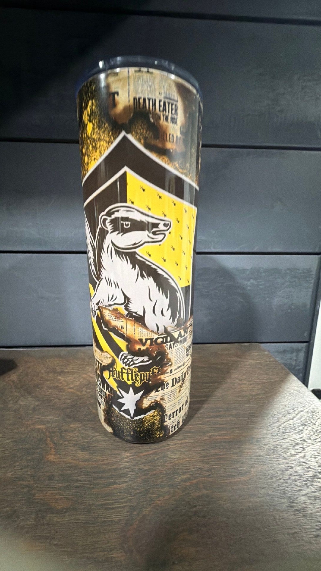 Hufflepuff inspired tumbler