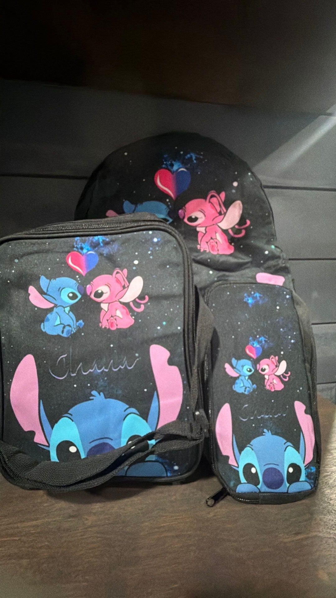 Stitch backpack set