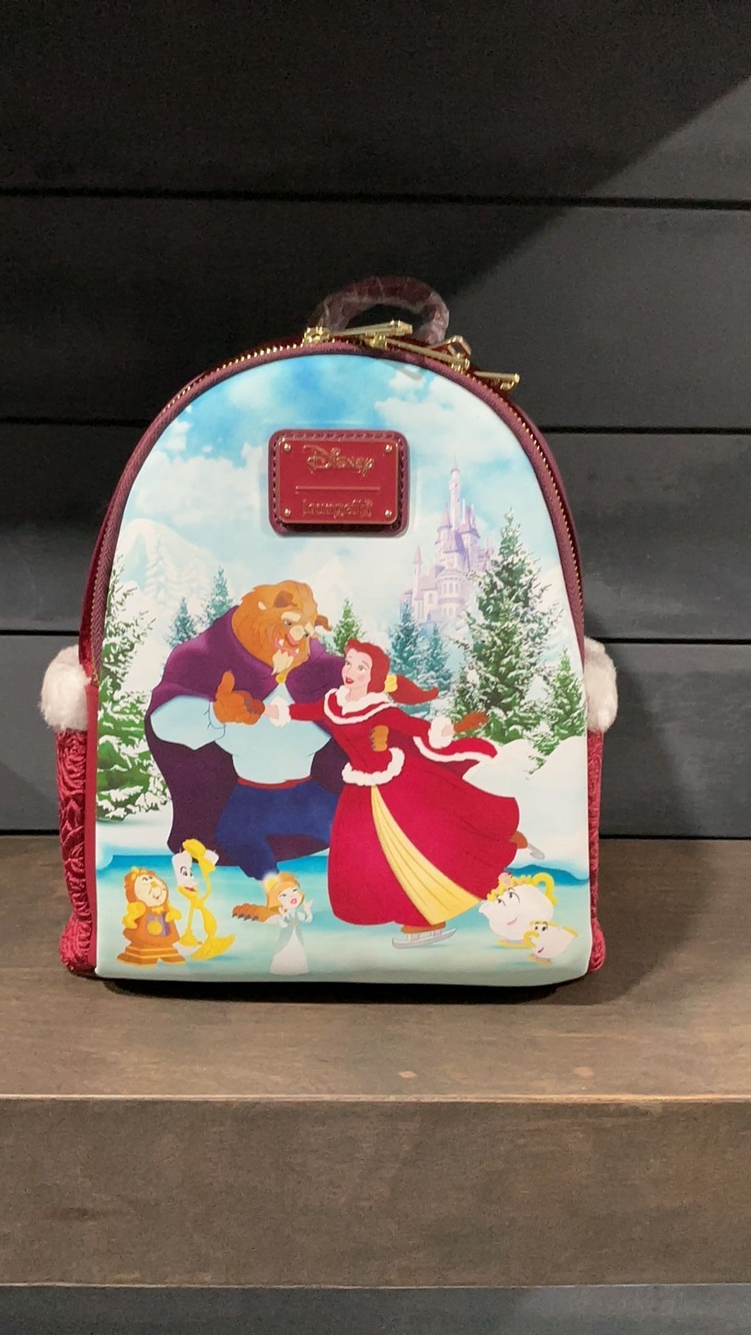Belle Christmas backpack NWT