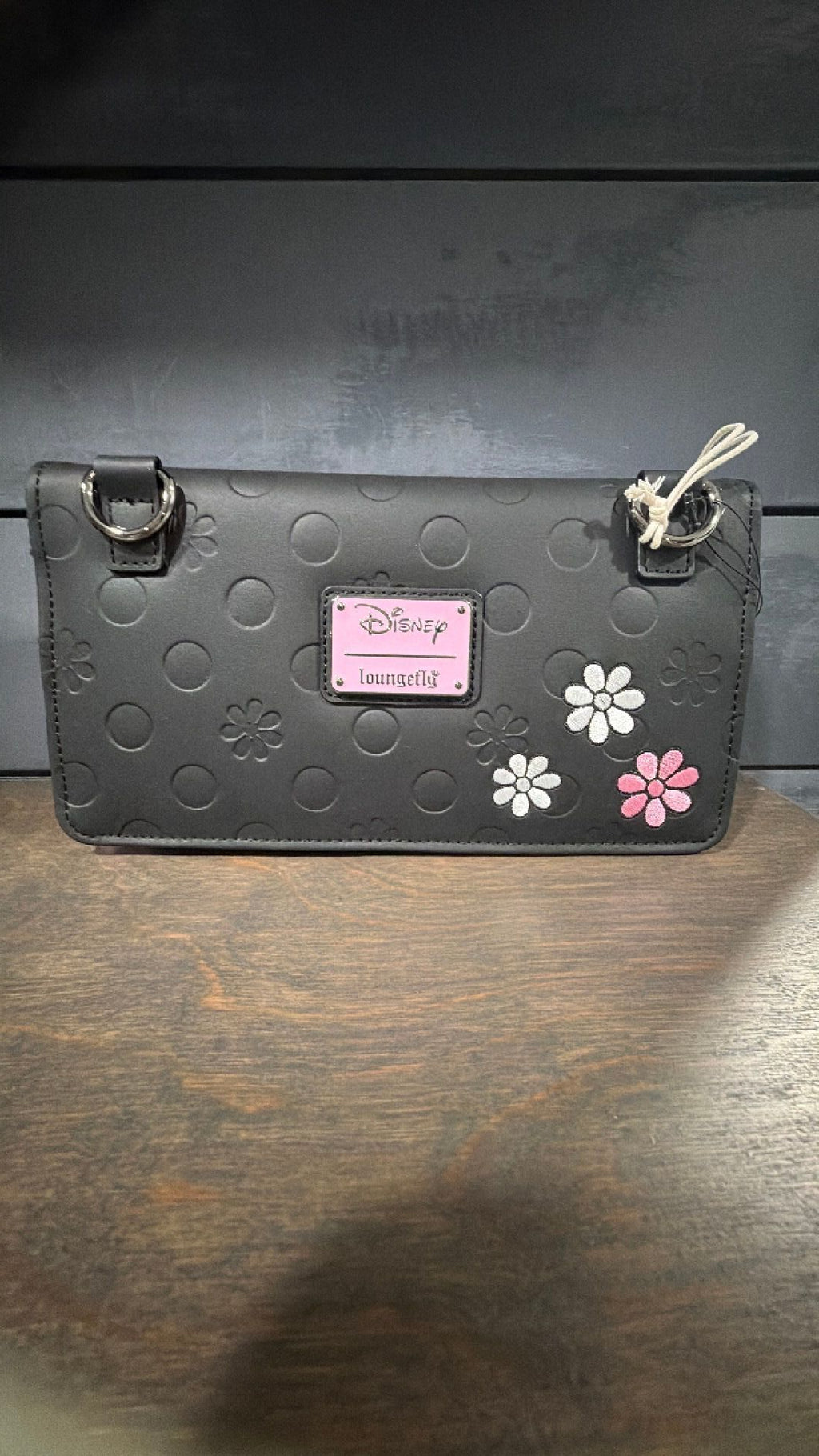 Minnie Mouse floral rock Loungefly wallet crossbody
