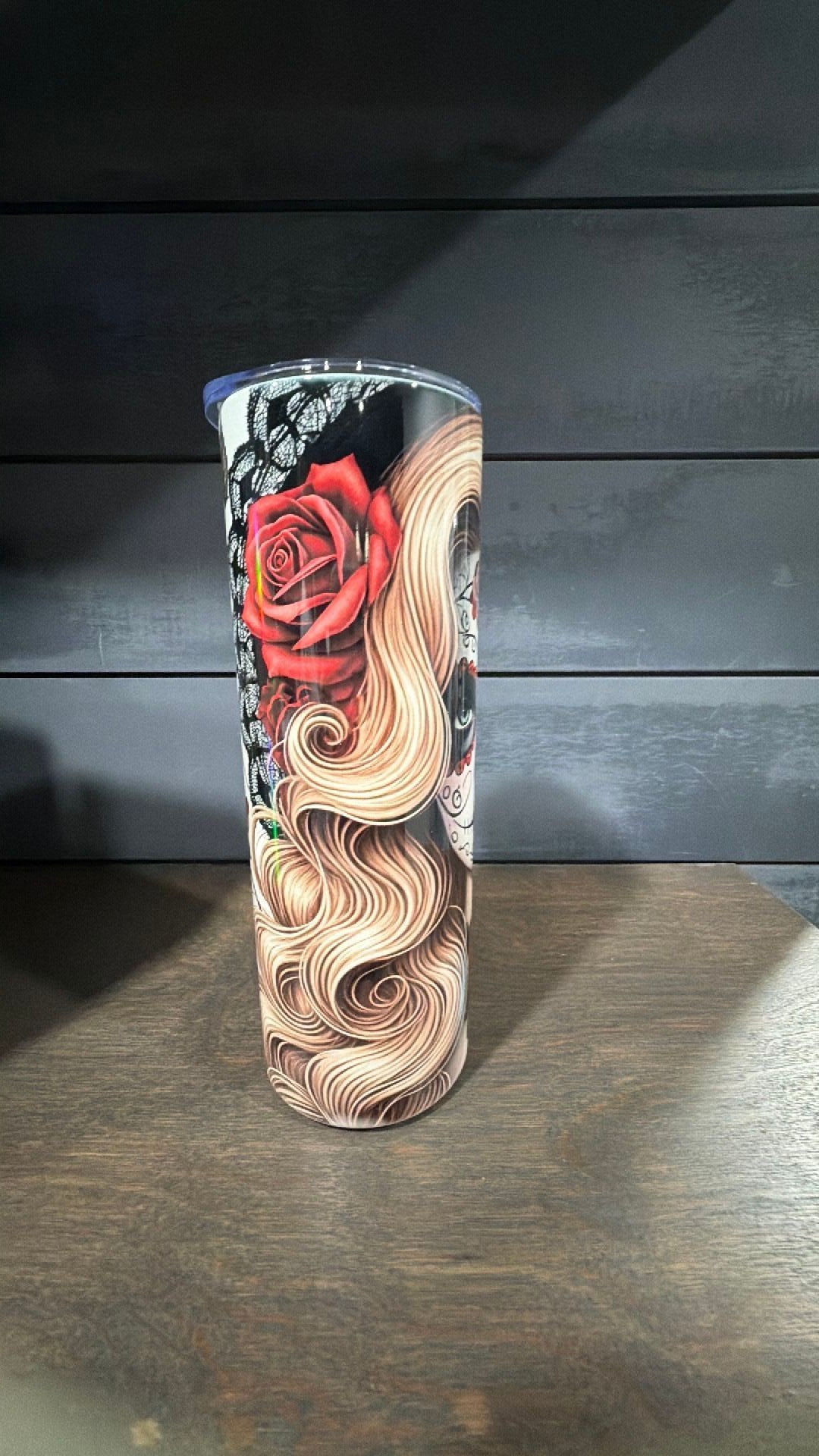 Sugar skull tumbler