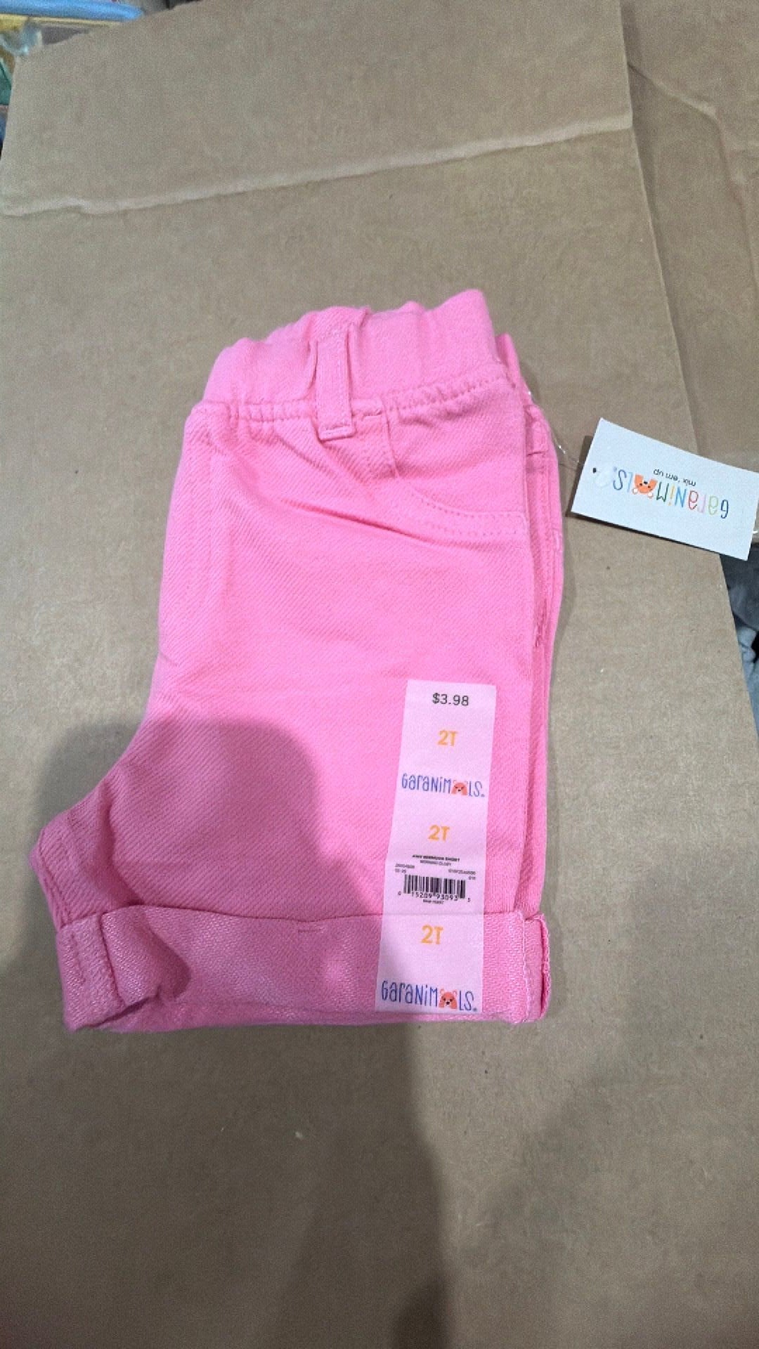 Girls pink shorts size 2T NWT