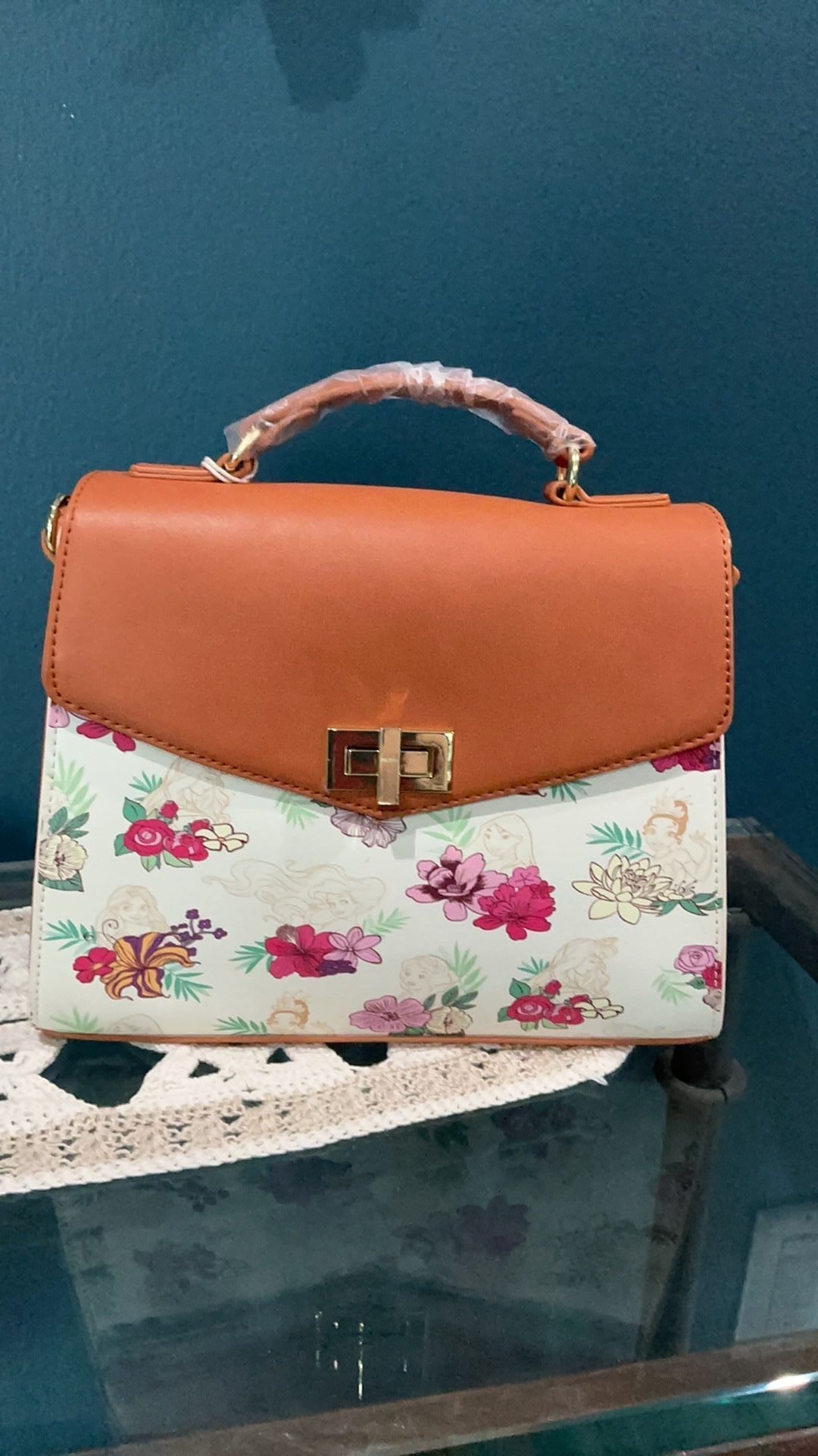 Loungefly NWT Disney Princess Floral Crossbody Bag