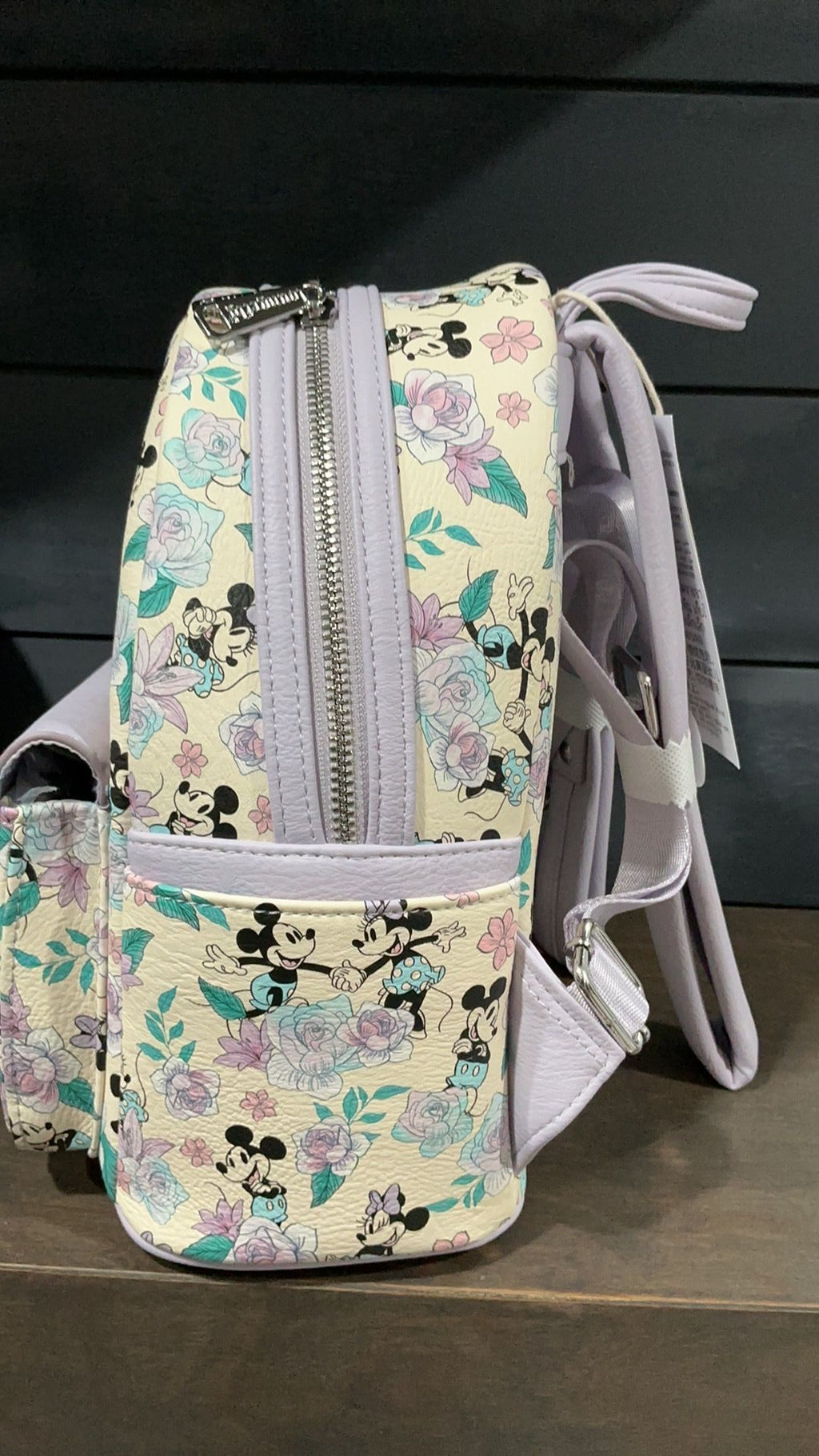 Mickey and Minnie floral backpack NWT