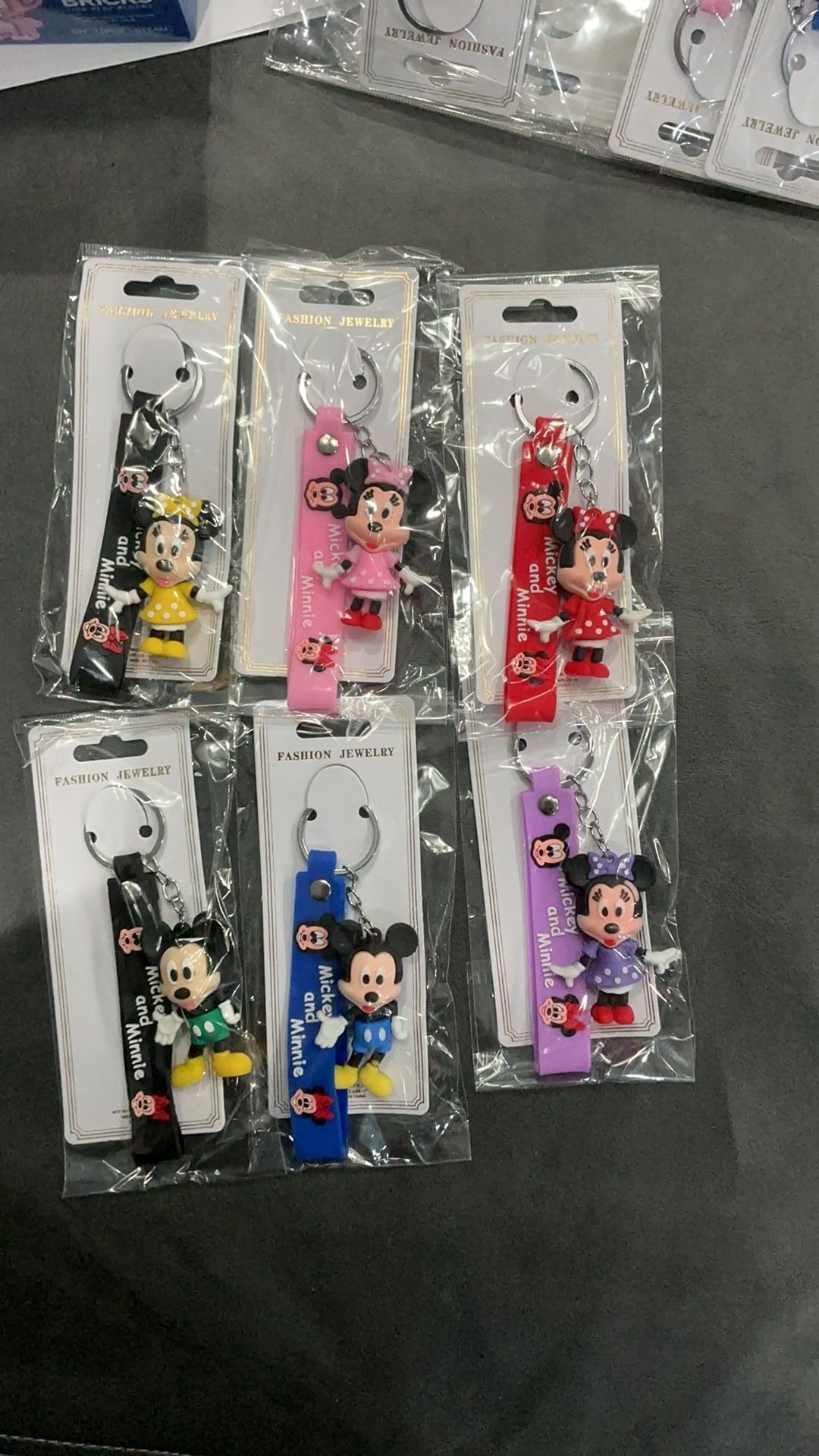 Mickey or Minnie keychains New