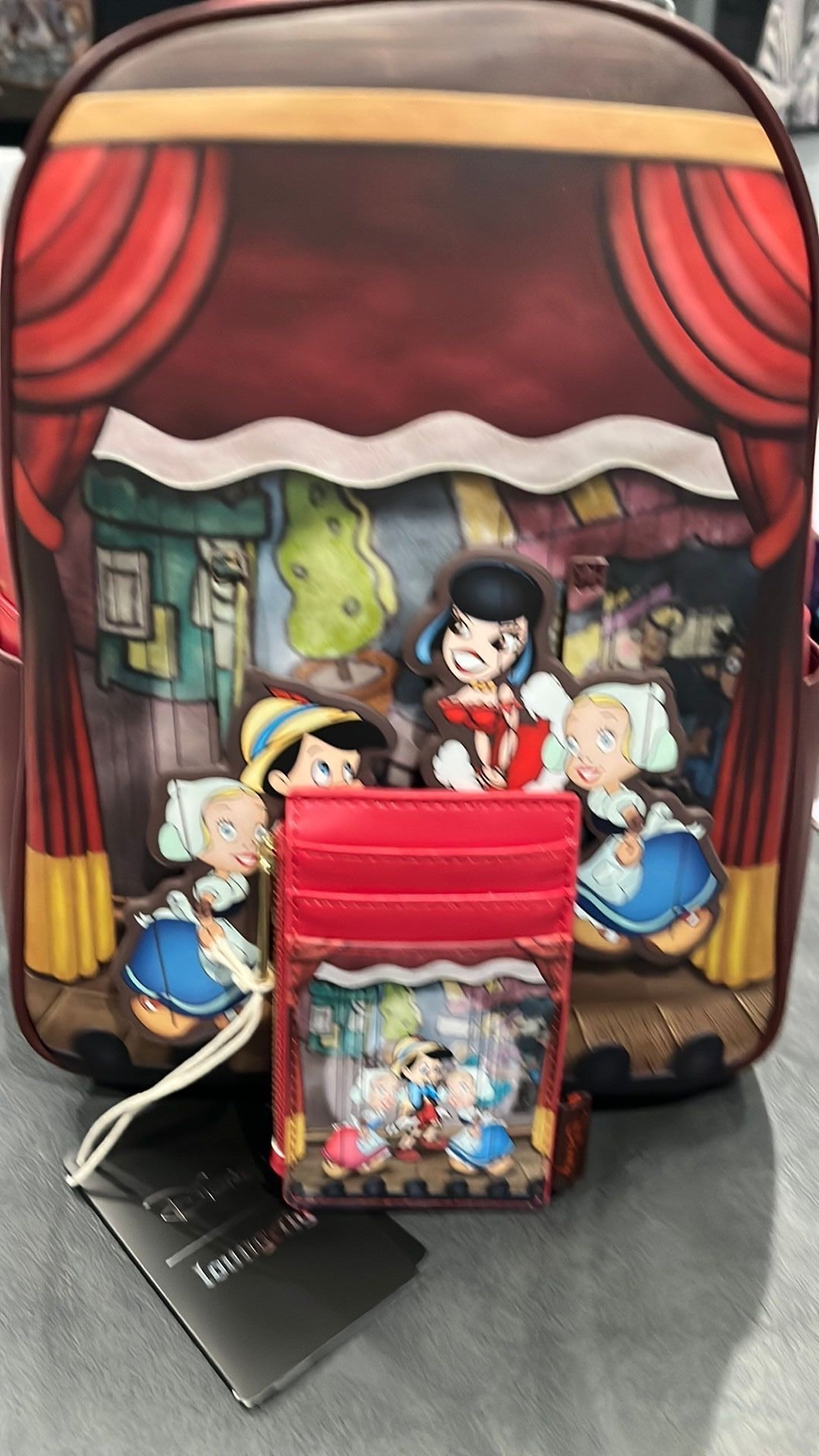 Pinocchio backpack and card holder NET